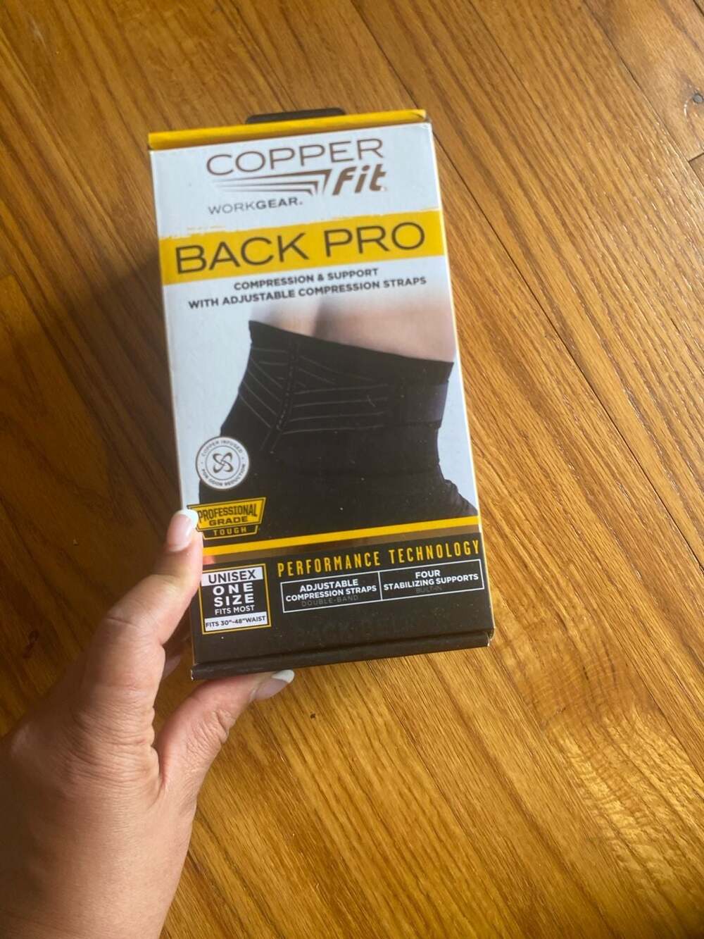 Copper Fit Work Gear Back Pro Compression & Support Belt, Unisex One Size